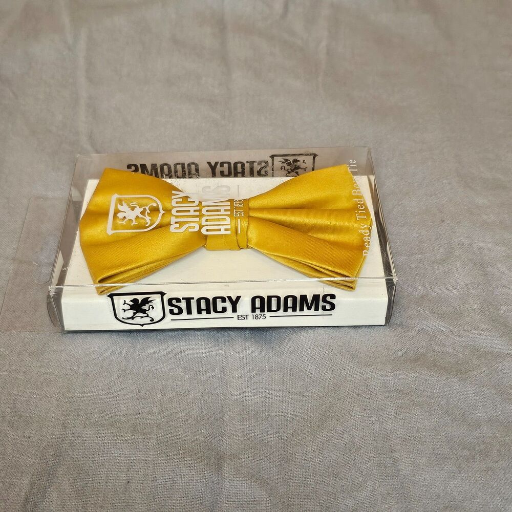 NWT Stacy Adams Gold Bow Tie